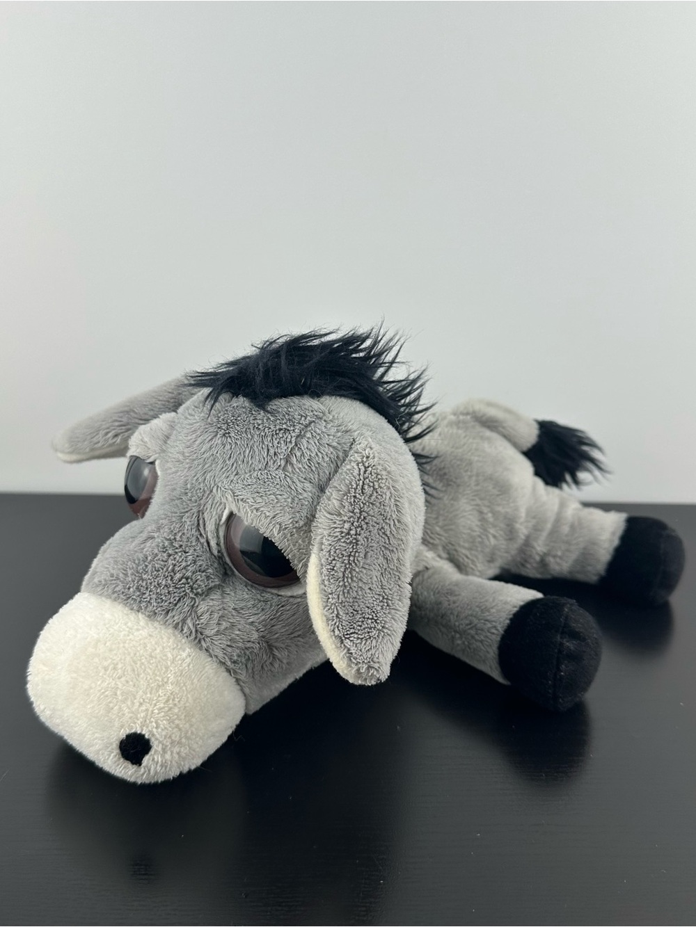 Russ Berrie Rare Lil Peepers Gray Black Blossom Donkey 11” Big Eyes Plush